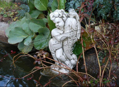 Garden figure angel Fontaine 42cm pond figure people cast stone